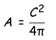 Fórmula da area do círculo em função do perímetro ou circunferencia